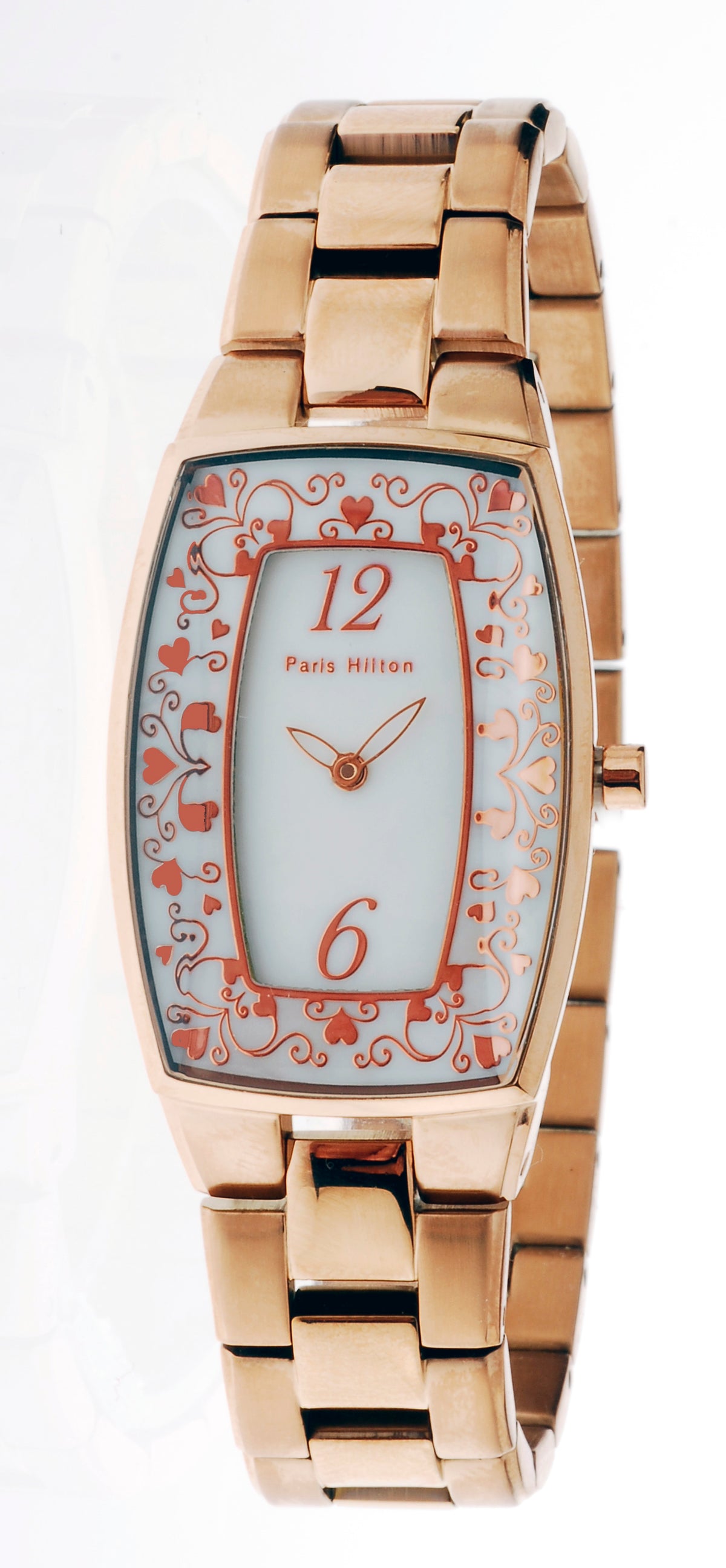 Paris Hilton Tonneau 138.4619.60 Damenuhr vergoldet mit Metallarmband