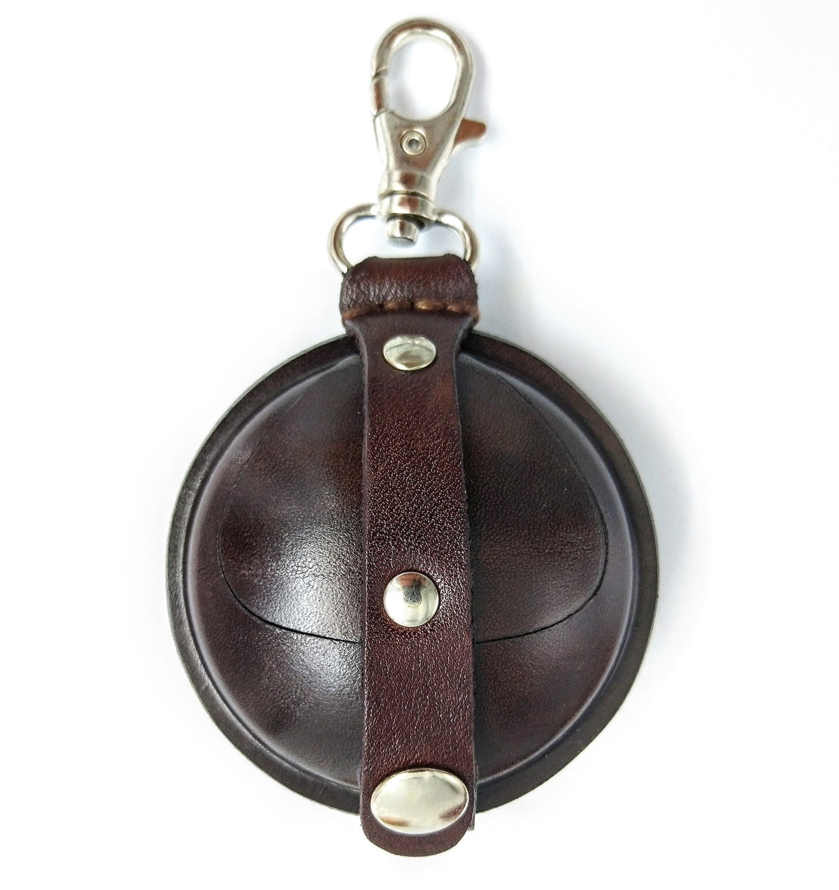Relict Lederbörse Classic 70 mm mit Karabiner in Dunkelbraun
