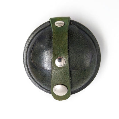 Relict Hartlederbörse Classic 70 mm in Olive mit Druckknopf