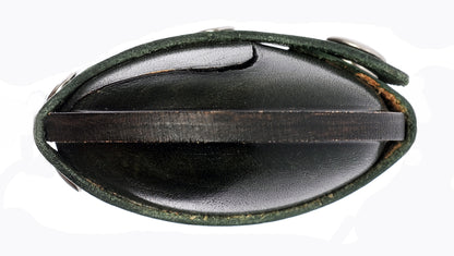 Relict Classic Olive – runde Hartlederbörse, handgefertigt
