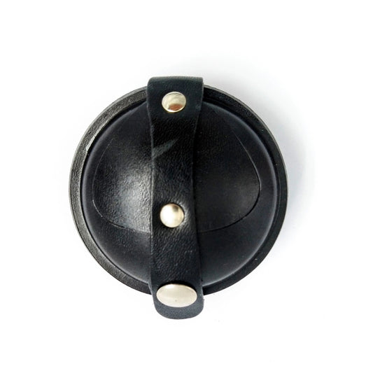 Relict Hartlederbörse Classic 70 mm in Schwarz mit Druckknopf