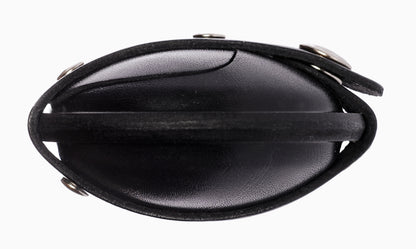 Relict Classic Schwarz – runde Hartlederbörse, handgefertigt