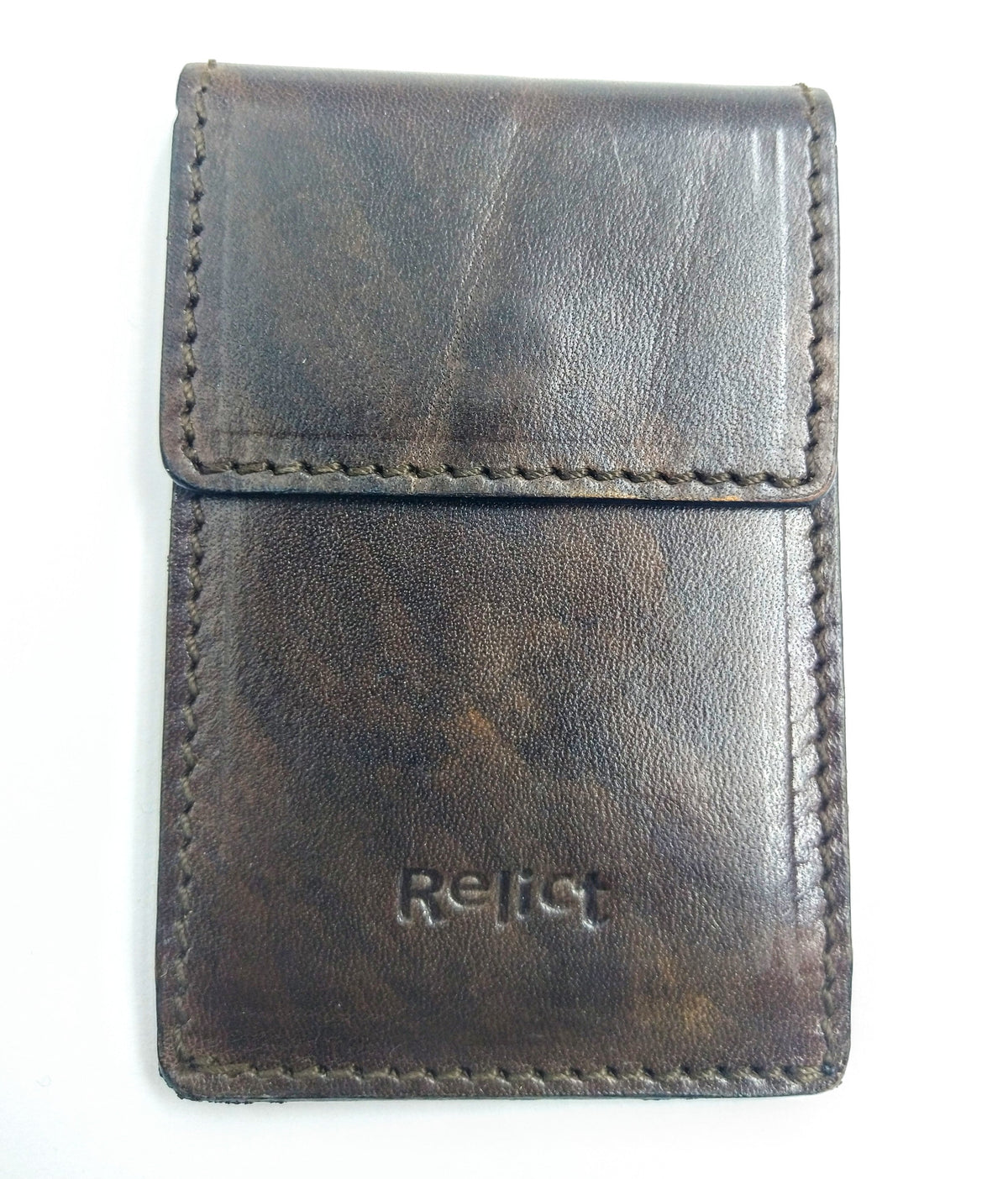 Relict Kreditkarten-Etui Classic aus Leder in Aubergine