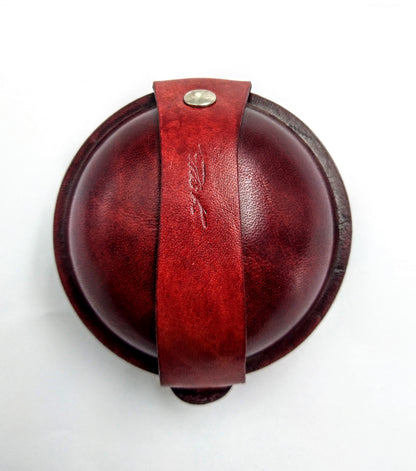 Rote Relict Bijou, 90 mm, aus pflanzlich gegerbtem Rindsleder