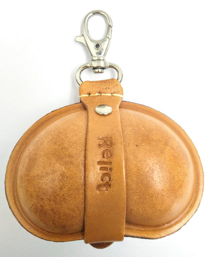 Relict Nuts Lederbörse mit Karabiner, Naturform