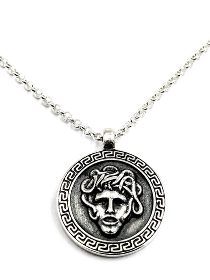 Relict Medusa Anhänger aus 925er Sterlingsilber mit Silberkette