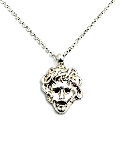 Relict Medusa Maske Anhänger aus geschwärztem 925er Sterlingsilber