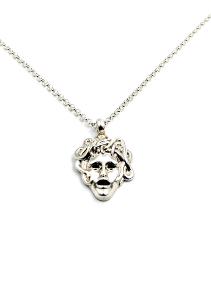 Relict Medusa Maske in Sterlingsilber, Nahaufnahme