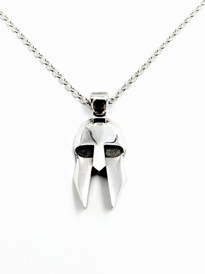 Relict Spartaner Helm Anhänger aus geschwärztem 925er Sterlingsilber