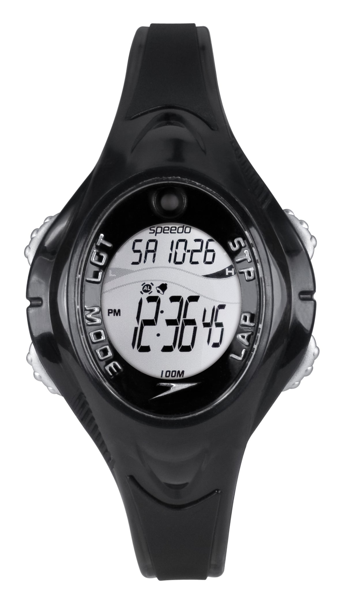 Speedo ISD-50534 Schwimm- und Freizeituhr mit UV-Sensor in Schwarz