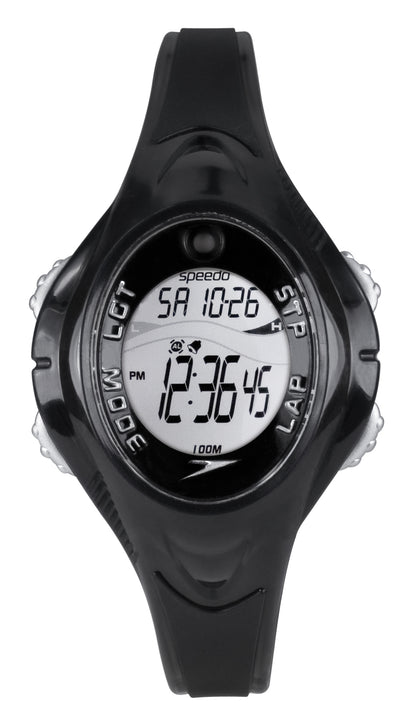 Speedo ISD-50534 Schwimm- und Freizeituhr mit UV-Sensor in Schwarz