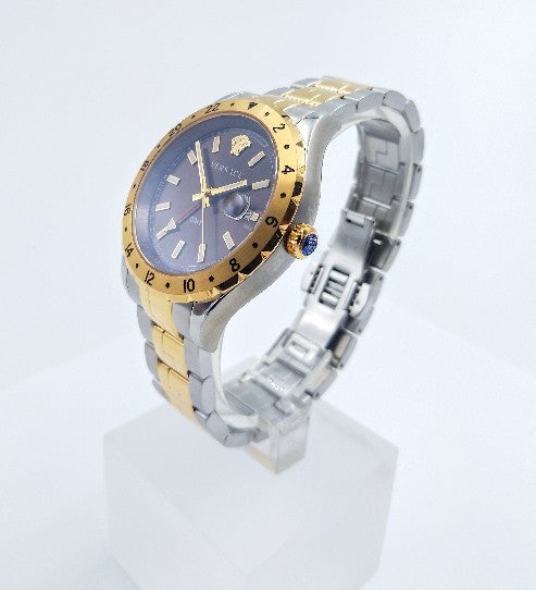 Versace Hellenyium V11040015 – Edelstahlgehäuse mit Bicolor-Armband in Roségold und Silber